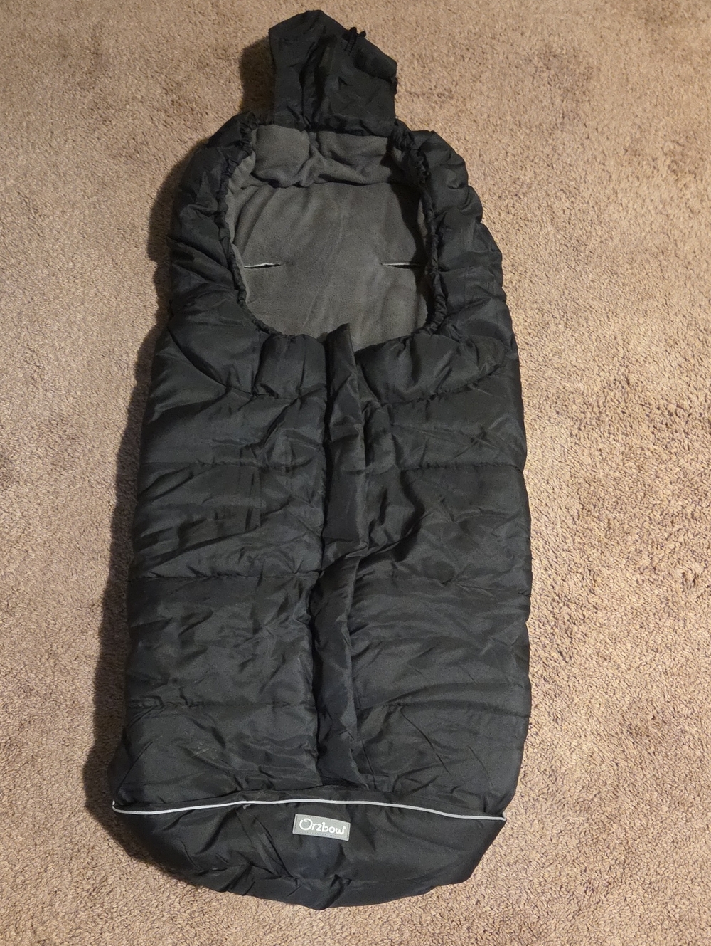Black Baby Stroller Footmuff | Insulated Kids Jacket Cover